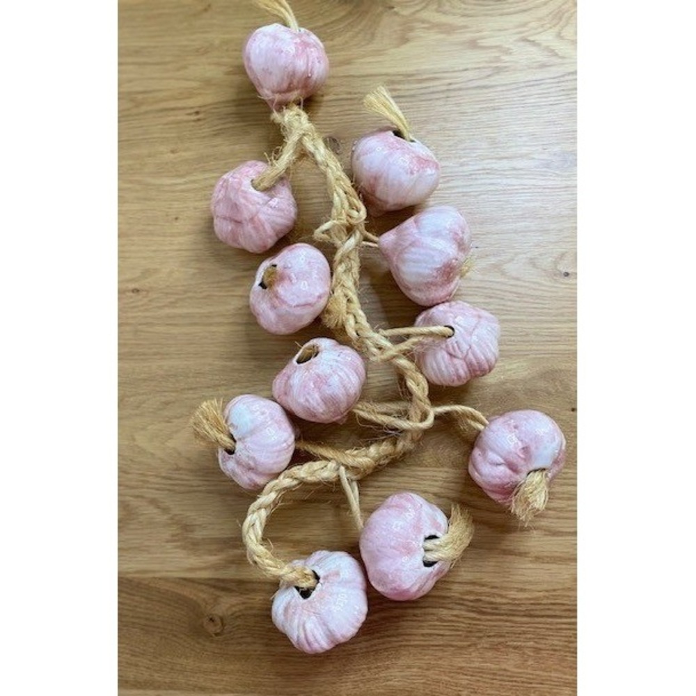 Decorative Ceramic Garlic Bulb Braid CottageCore Farmhouse